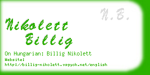 nikolett billig business card